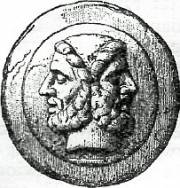 Greek coin with image of Janus, Courtesy Wikimedia Commons