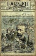 Cover caricature of Jules Verne, L'Algerie, 15 June 1884, courtesy of Wikimedia Commons